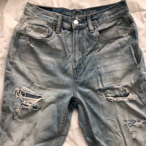 American Eagle High Waisted Ripped Jeans